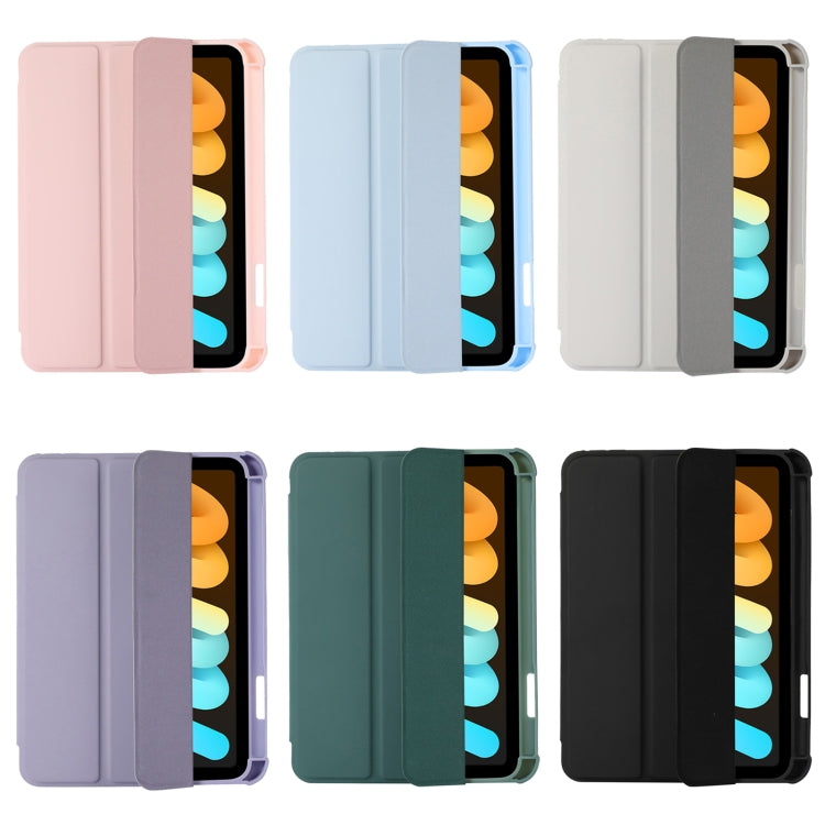 For iPad 2025 / 2022 Acrylic 3-folding Leather Tablet Case(Grey) - iPad 2025 / 2022 Cases by buy2fix | Online Shopping UK | buy2fix