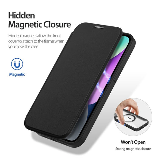 For iPhone 14 / iPhone 13 DUX DUCIS Skin X Pro Series Magsafe PC + TPU Phone Leather Case(Black) by DUX DUCIS