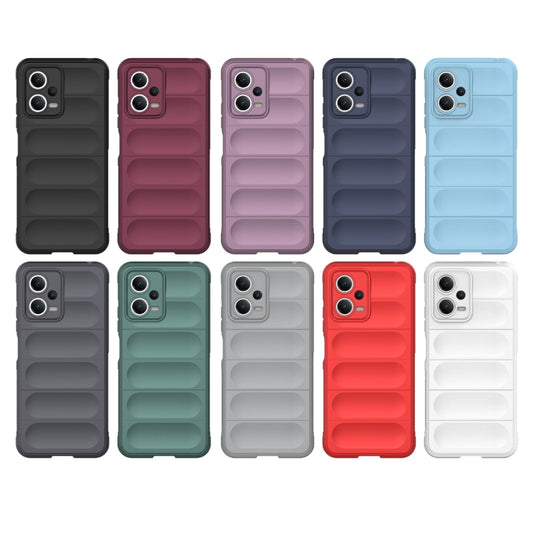 For Xiaomi Redmi Note 12 5G / Note 12 5G India Magic Shield TPU + Flannel Phone Case(Dark Grey) by buy2fix