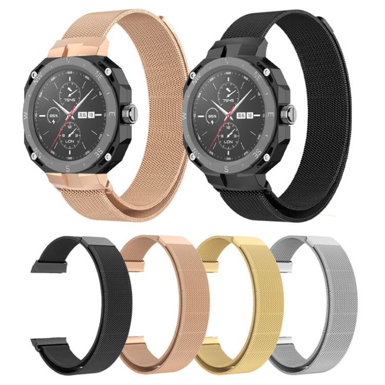 For Huawei Watch GT Cyber Milanese Watch Band(Black) by buy2fix