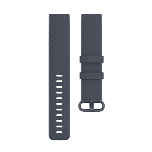 Color Buckle TPU Wrist Strap Watch Band for Fitbit Charge 4 / Charge 3 / Charge 3 SE, Size: L(Blue Gray) by buy2fix