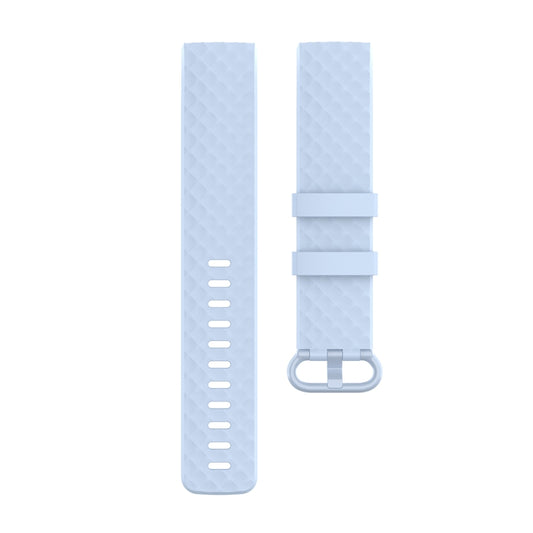 Color Buckle TPU Wrist Strap Watch Band for Fitbit Charge 4 / Charge 3 / Charge 3 SE, Size: L(Light Blue) by buy2fix