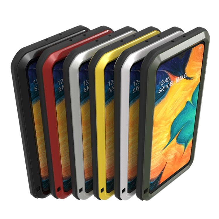 For Galaxy A40s LOVE MEI Metal Shockproof Waterproof Dustproof Protective Case(Black) by LOVE MEI