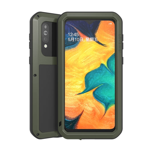 For Galaxy A40s LOVE MEI Metal Shockproof Waterproof Dustproof Protective Case(Army Green) by LOVE MEI