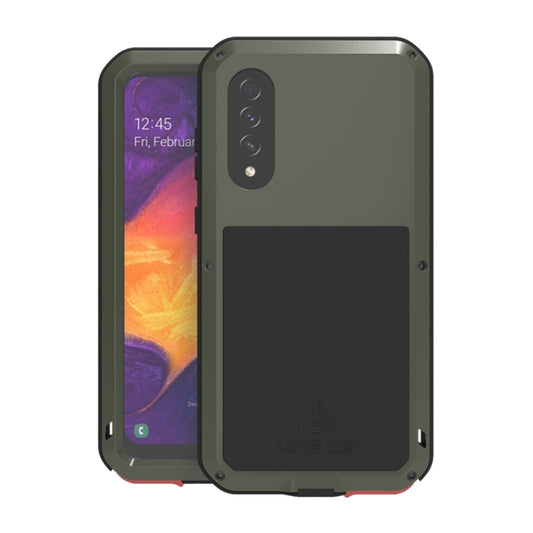 For Galaxy A50 LOVE MEI Metal Shockproof Waterproof Dustproof Protective Case(Army Green) by LOVE MEI