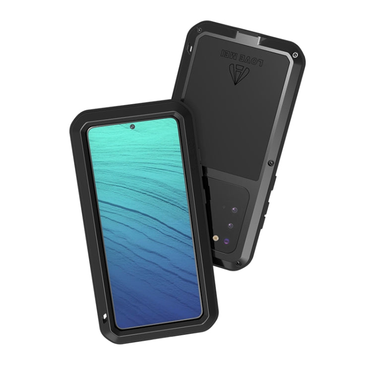 For Galaxy S20 LOVE MEI Metal Shockproof Waterproof Dustproof Protective Case(Black) by LOVE MEI