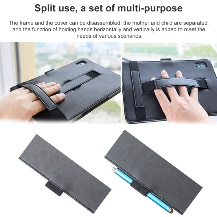 For TCL 10 TabMax 4G Detachable Horizontal Flip Leather Case with Holder & Bandage(Black) - Others by buy2fix | Online Shopping UK | buy2fix