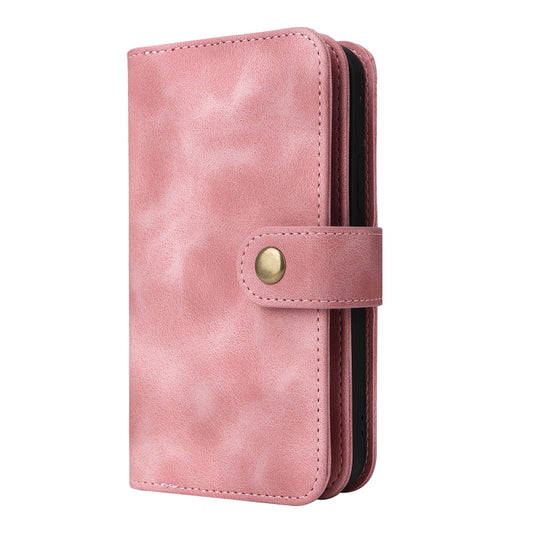 For iPhone 13 Pro Max Multifunctional Card Slot Zipper Wallet Flip Leather Phone Case(Rose Gold) - iPhone 13 Pro Max Cases by buy2fix | Online Shopping UK | buy2fix