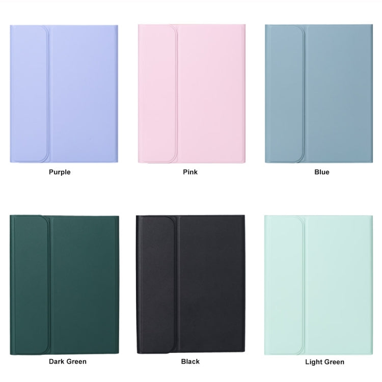 For iPad 10th Gen 10.9 2022 SA-10C Bluetooth Touch Keyboard Leather Tablet Case with Pen Slot(Light Green) by buy2fix