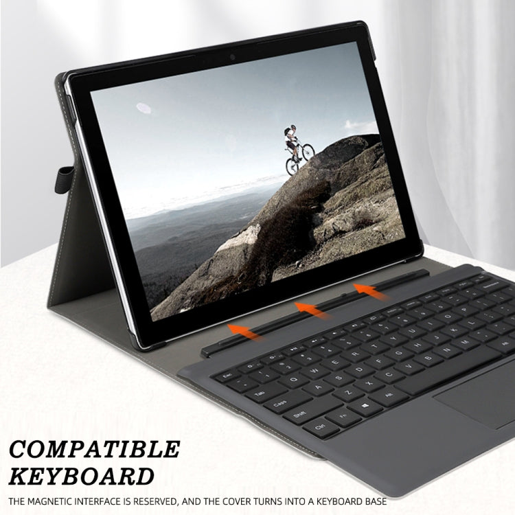 For MicroSoft Surface Pro 9 Deer Head Pattern Leather Tablet Case(Grey) by buy2fix