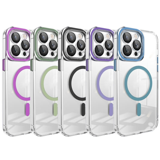 For iPhone 12 Pro Max Lens Protector MagSafe Phone Case(Dark Green) by buy2fix