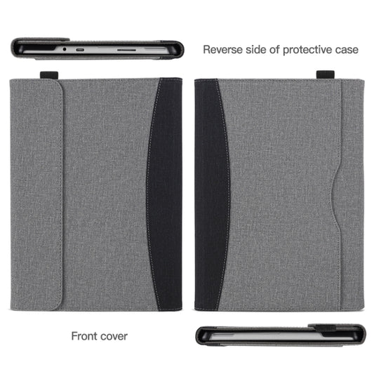 For Microsoft Surface Pro 7 / 6 / 5 / 4 Cloth Texture Stitching Leather Tablet Case(Grey Blue) - Others by buy2fix | Online Shopping UK | buy2fix
