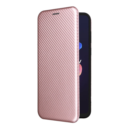 For Blackview A55 Pro Carbon Fiber Texture Horizontal Flip PU Phone Case(Pink) by buy2fix