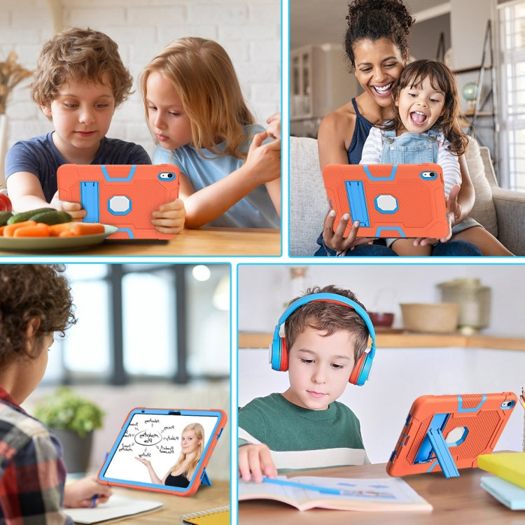 For iPad 2025 / 2022 Contrast Color Robot Silicone + PC Tablet Protective Case(Orange Blue) - iPad 2025 / 2022 Cases by buy2fix | Online Shopping UK | buy2fix