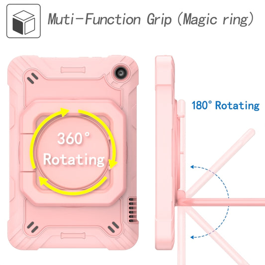 For Amazon Kindle Fire 7 2022 Silicone + PC Bracelet Holder Tablet Case(Rose Gold) - Amazon by buy2fix | Online Shopping UK | buy2fix