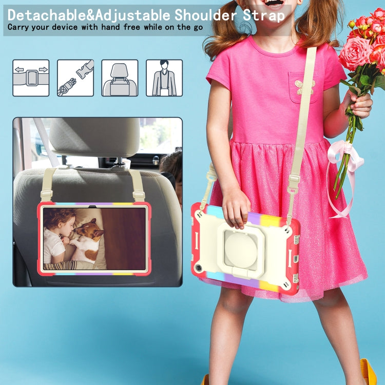 For Lenovo Tab M10 Plus 10.6 3rd Gen 2022 Silicone + PC Bracelet Holder Tablet Case(Bright Red) - Lenovo by buy2fix | Online Shopping UK | buy2fix