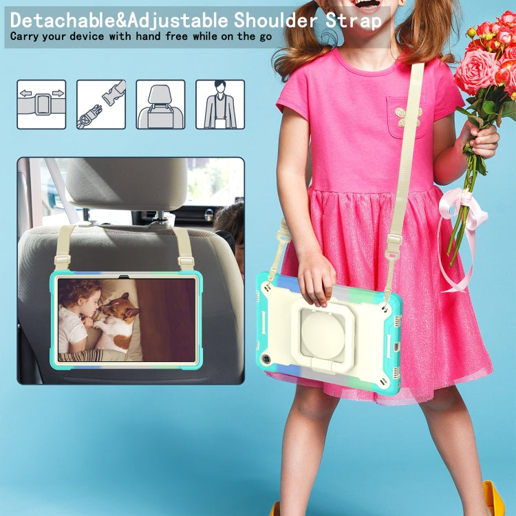 For Lenovo Tab M10 Plus 10.6 3rd Gen 2022 Silicone + PC Bracelet Holder Tablet Case(Bright Green) - Lenovo by buy2fix | Online Shopping UK | buy2fix