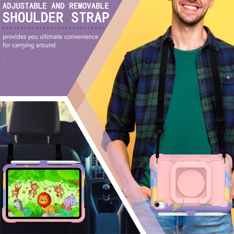 For iPad mini 2024 / mini 6 Silicone + PC Bracelet Holder Tablet Case(Bright Rose Gold) - iPad mini 6 Cases by buy2fix | Online Shopping UK | buy2fix