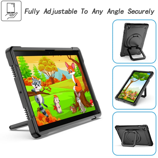 For Samsung Galaxy Tab A8 10.5 2021 Silicone + PC Bracelet Holder Tablet Case(Black) by buy2fix