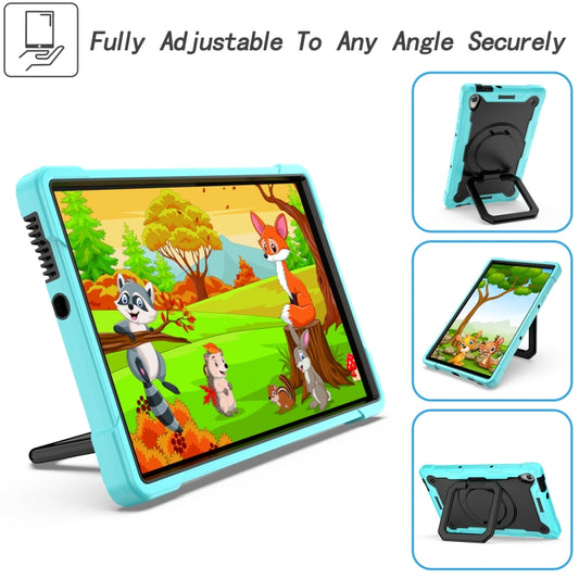 For Lenovo Tab M10 HD 2nd Gen Silicone + PC Bracelet Holder Tablet Case(Mint Green + Black) - Lenovo by buy2fix | Online Shopping UK | buy2fix