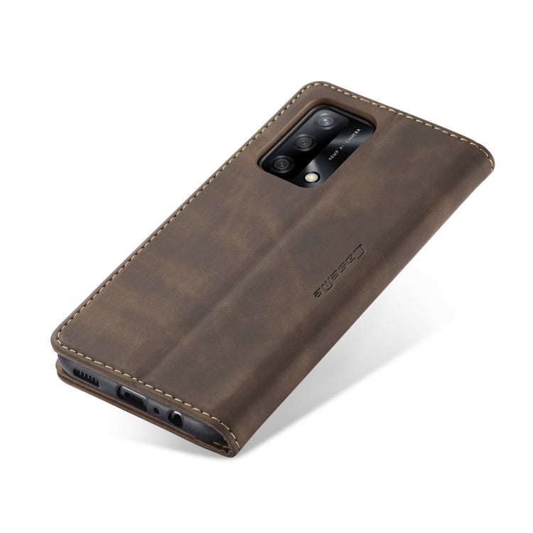 CaseMe 013 Multifunctional Horizontal Flip Leather Phone Case For OPPO F19/F19S/A74 4G/A95 4G/Reno6 Lite 4G Global(Coffee) by CaseMe