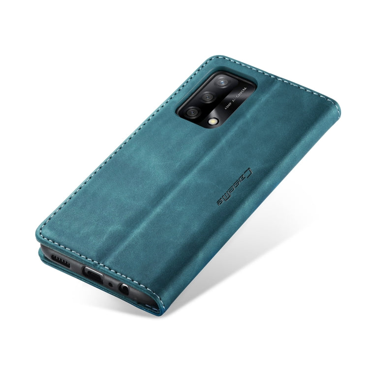 CaseMe 013 Multifunctional Horizontal Flip Leather Phone Case For OPPO F19/F19S/A74 4G/A95 4G/Reno6 Lite 4G Global(Blue) by CaseMe