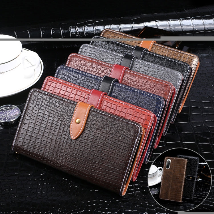 For Sony Xperia 10 II idewei Crocodile Texture Horizontal Flip Leather Case with Holder & Card Slots & Wallet(Dark Blue) - Sony Cases by idewei | Online Shopping UK | buy2fix