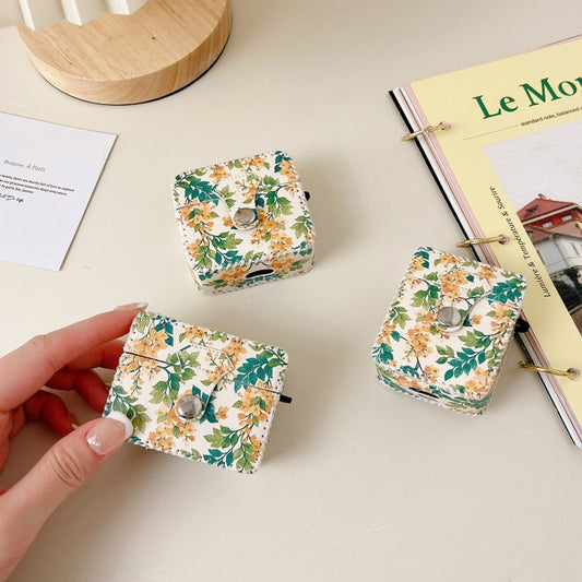 For AirPods Pro 2 PU Leather Wireless Earphone Case(Yellow Flower) by buy2fix