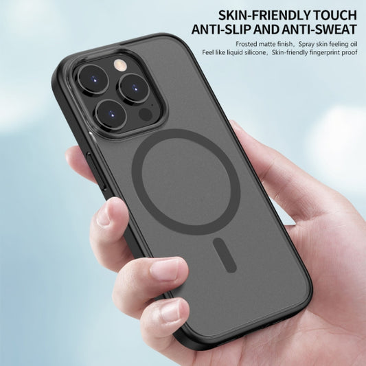 For iPhone 14 Skin Feel Frosted Magsafe Phone Case(Black) by buy2fix