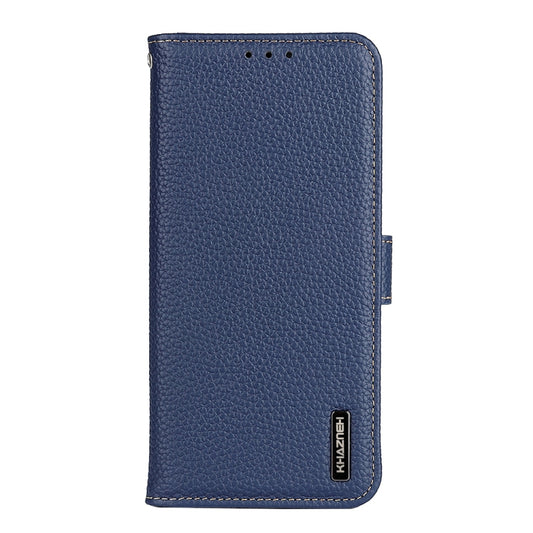 For Nokia X30 5G KHAZNEH Litchi Genuine Leather Phone Case(Blue) - Nokia Cases by buy2fix | Online Shopping UK | buy2fix