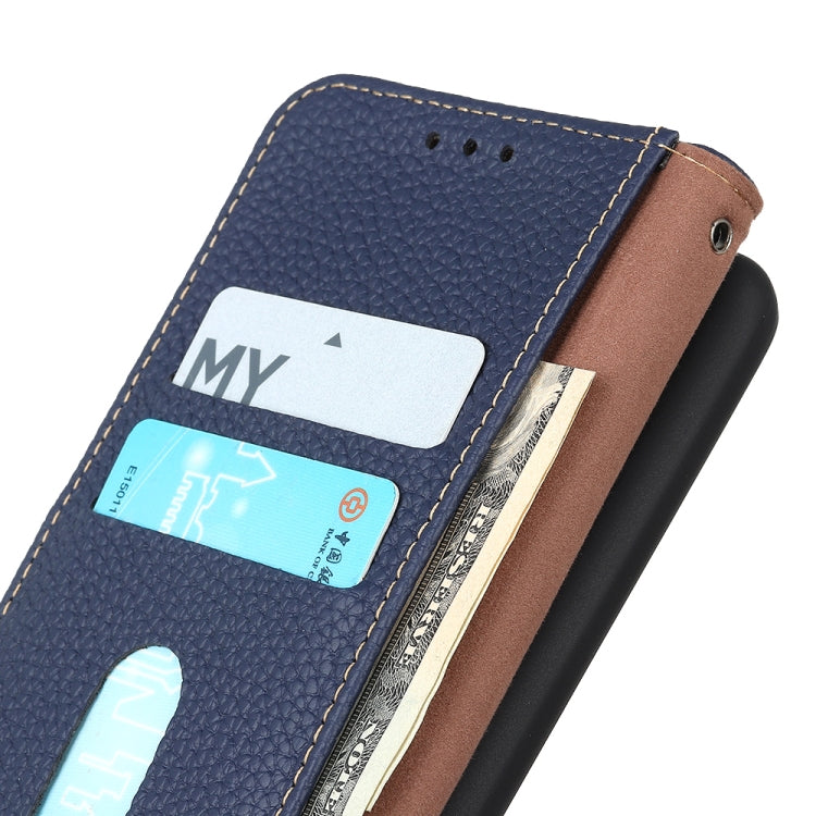 For Nokia X30 5G KHAZNEH Litchi Genuine Leather Phone Case(Blue) - Nokia Cases by buy2fix | Online Shopping UK | buy2fix
