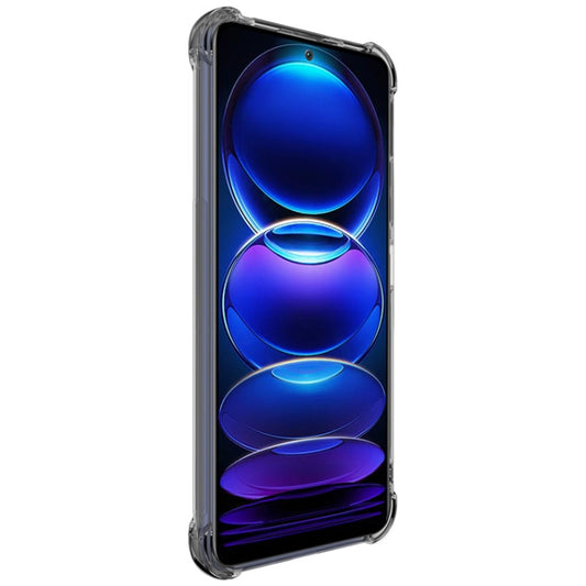 For Xiaomi Redmi Note 12 China imak Shockproof Airbag TPU Phone Case(Transparent Black) by imak