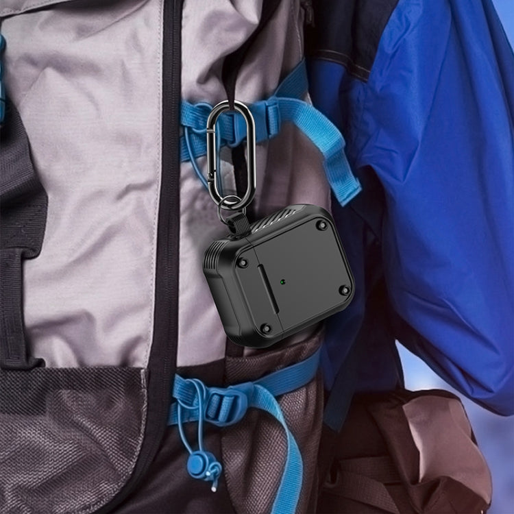 For AirPods 1 / 2 Wing TPU + PC Shockproof Earphone Protective Case(Black Red) by buy2fix