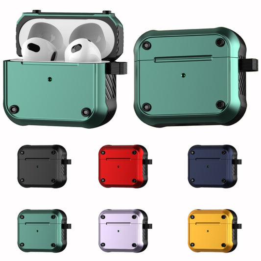 For AirPods 3 Wing TPU + PC Shockproof Earphone Protective Case(Black Yellow) by buy2fix