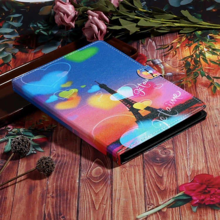 For 8 inch Tablet PC Universal Coloured Drawing Pattern Horizontal Flip Leather Case with Holder & Card Slot(Romantic Tower) - 8 inch by buy2fix | Online Shopping UK | buy2fix