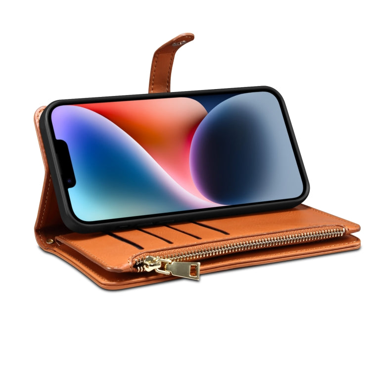 For iPhone 6s Plus / 6 Plus ESEBLE Star Series Lanyard Zipper Wallet RFID Leather Case(Brown) - More iPhone Cases by ESEBLE | Online Shopping UK | buy2fix