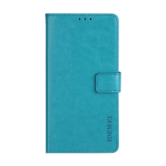 For Tecno Camon 19 idewei Crazy Horse Texture Leather Phone Case(Sky Blue) by idewei
