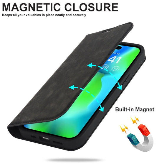 For iPhone 14 Pro Wireless Charging Magsafe Leather Phone Case(Black) by buy2fix