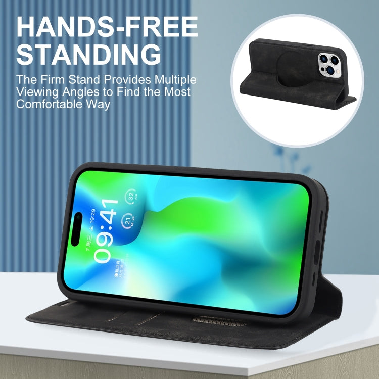 For iPhone 14 Pro Wireless Charging Magsafe Leather Phone Case(Black) by buy2fix