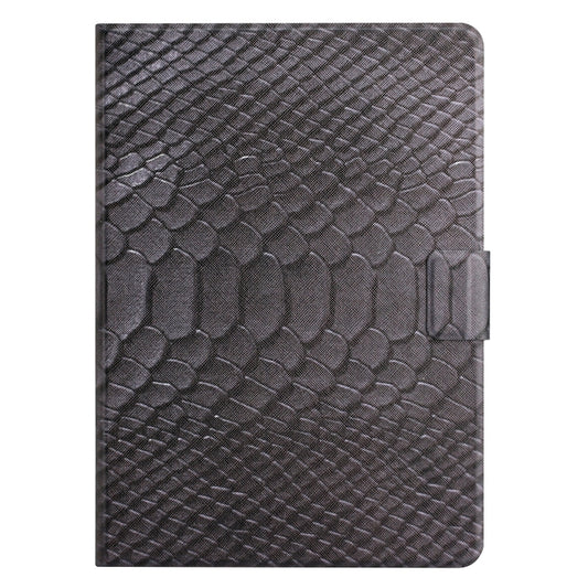 For Samsung Galaxy Tab A8 Solid Color Crocodile Texture Leather Smart Tablet Case(Black) by buy2fix