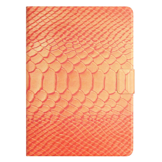 For Samsung Galaxy Tab S6 Lite Solid Color Crocodile Texture Leather Smart Tablet Case(Orange) by buy2fix