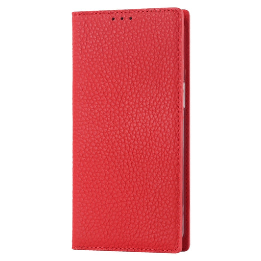For iPhone 14 Plus Litchi Texture Genuine Leather Phone Case(Red) - iPhone 14 Plus Cases by buy2fix | Online Shopping UK | buy2fix