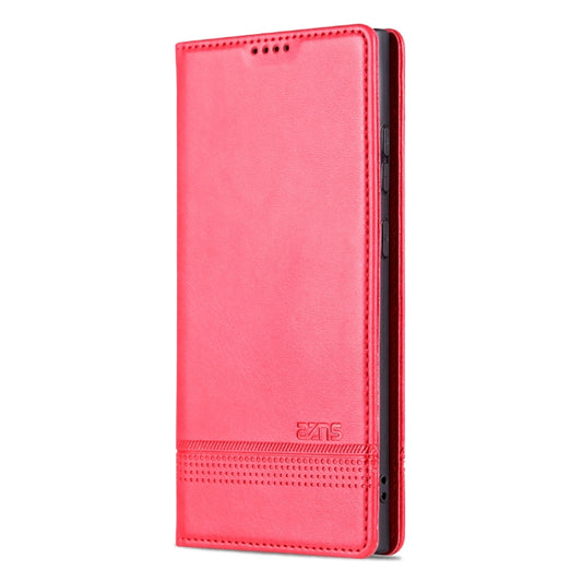 For Samsung Galaxy S23 Ultra 5G AZNS Magnetic Calf Texture Flip Leather Phone Case(Red) by AZNS