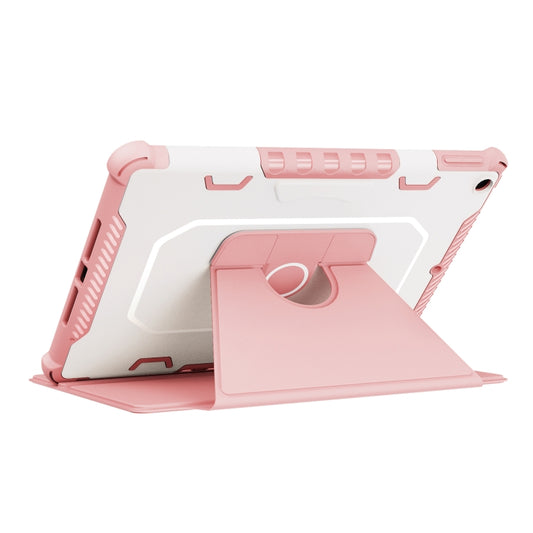For iPad 10.2 2021 360 Degree Rotating Armored Smart Tablet Leather Case(Pink) by buy2fix