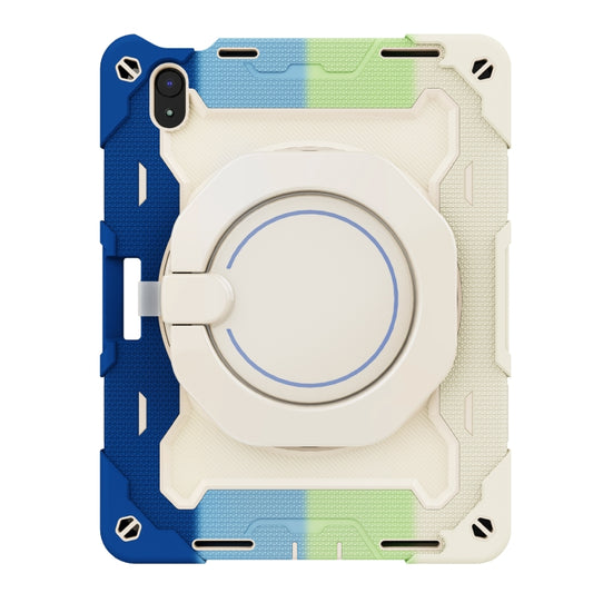 For iPad 2025 / 2022 Armor Contrast Color Silicone + PC Tablet Case(Colorful Blue) by buy2fix