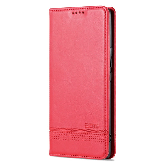 For Honor 80 Pro AZNS Magnetic Calf Texture Leather Phone Case(Red) by AZNS