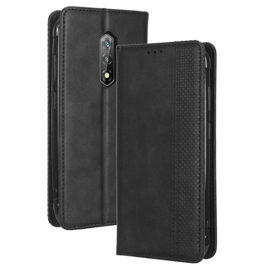 For Blackview BV5200 Magnetic Buckle Retro Texture Leather Phone Case(Black) by buy2fix