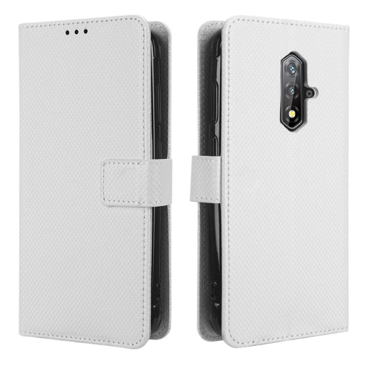 For Blackview BV5200 Diamond Texture Leather Phone Case(White) by buy2fix