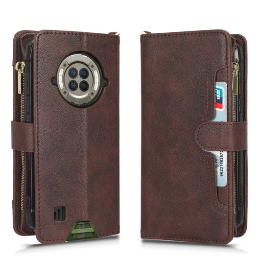 For Doogee S96 Pro Litchi Texture Zipper Leather Phone Case(Brown) by buy2fix