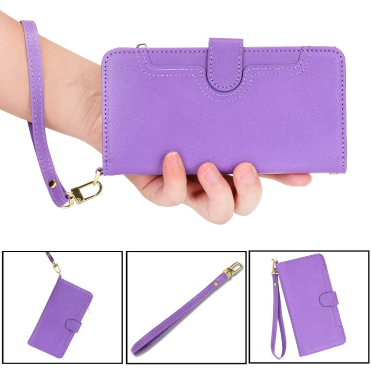 For Doogee S96 Pro Litchi Texture Zipper Leather Phone Case(Purple) by buy2fix
